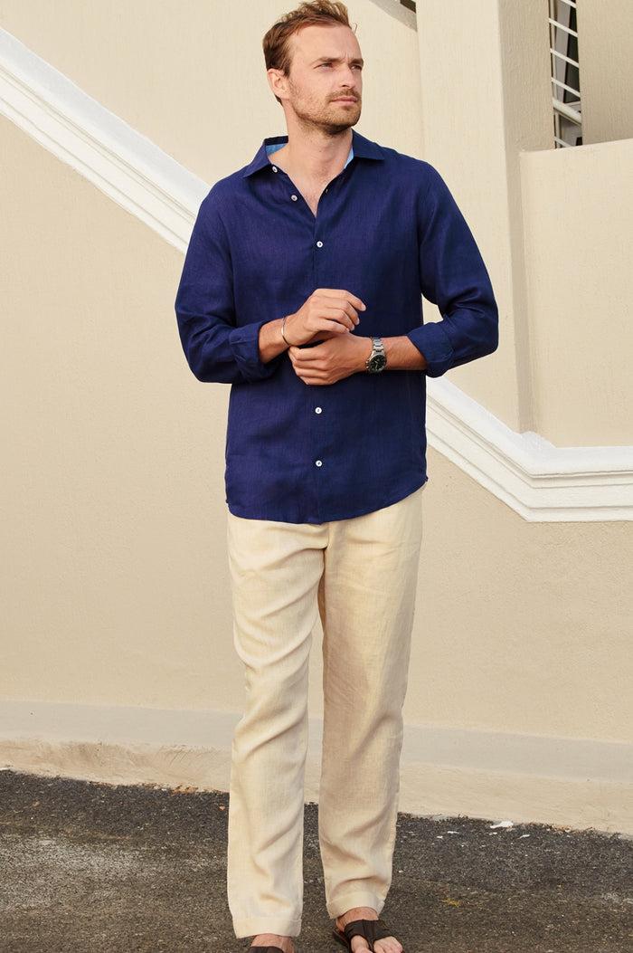 Aspiga Men's Premium Linen Trousers