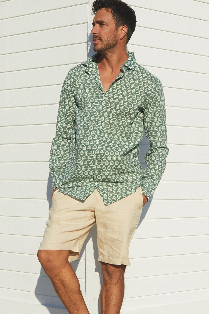 Aspiga Men's Printed Cotton Shirt