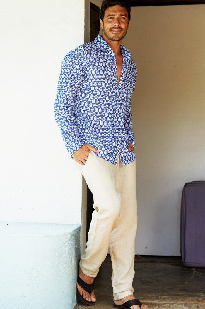 Aspiga Men's Printed Cotton Shirt