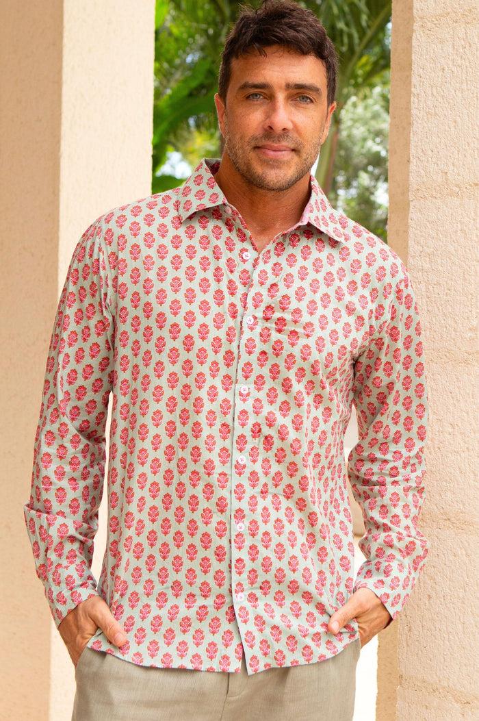 aspiga Men's Printed Cotton Shirt