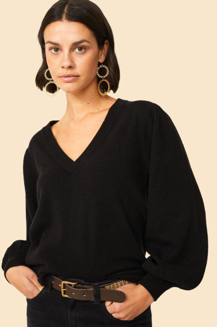 Aspiga Merino Wool Cashmere Blend V-Neck Jumper