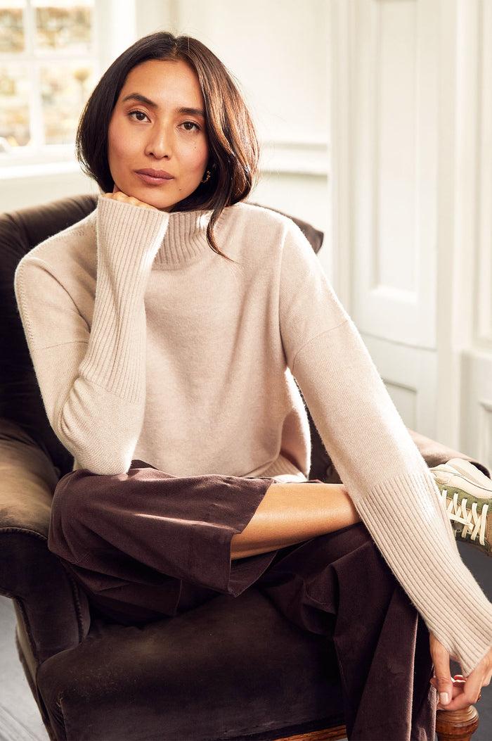 Aspiga Merino Wool Funnel Neck Jumper