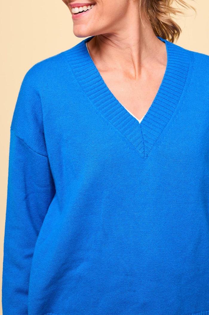 Aspiga Merino Wool Relaxed V-Neck Jumper