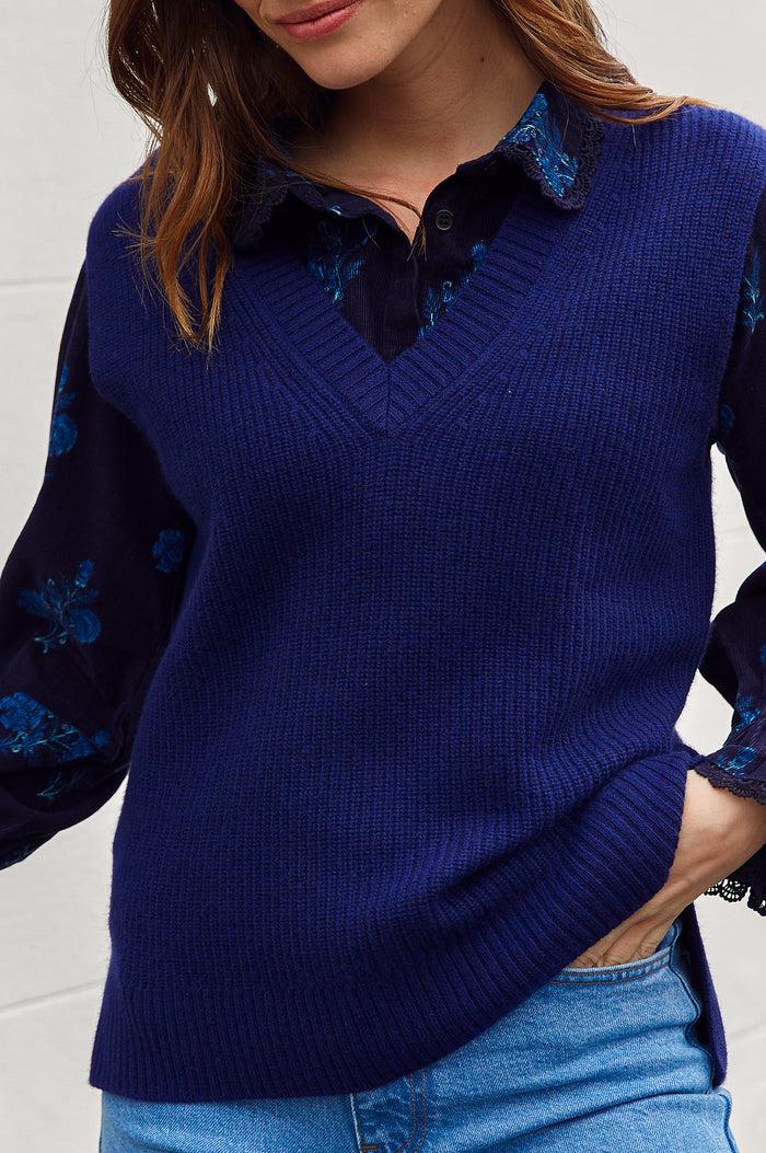 Aspiga Merino Wool Ribbed V-Neck Tank