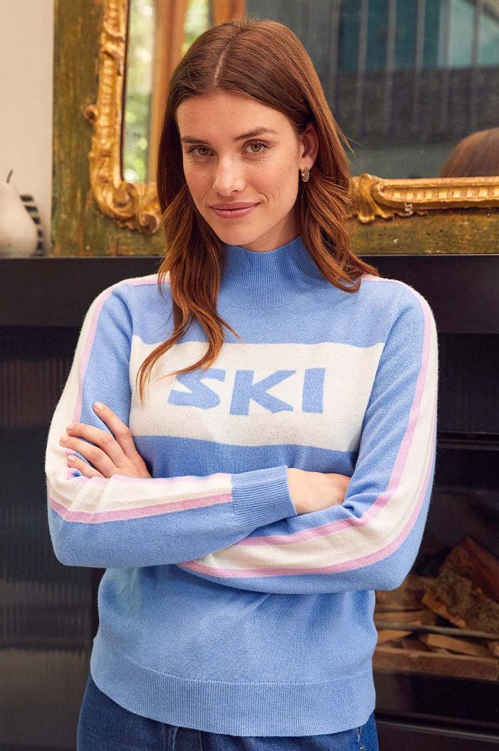 Aspiga Merino Wool Ski Slim Funnel Neck Jumper