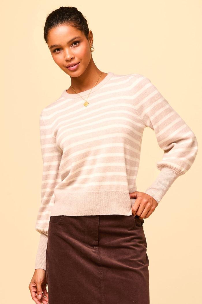 Aspiga Merino Wool Stripe Crew Neck Jumper