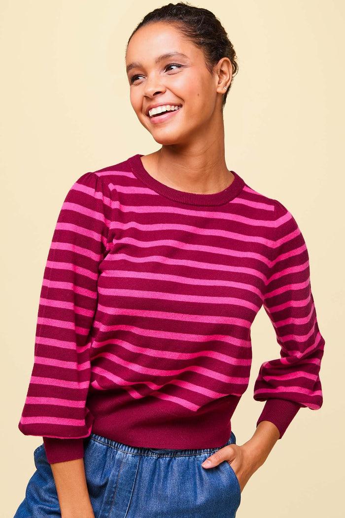 aspiga Merino Wool Stripe Crew Neck Jumper