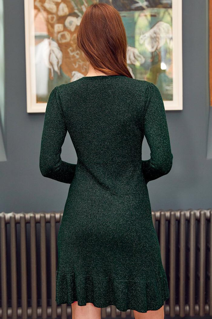 Aspiga Metallic Knit Short Dress