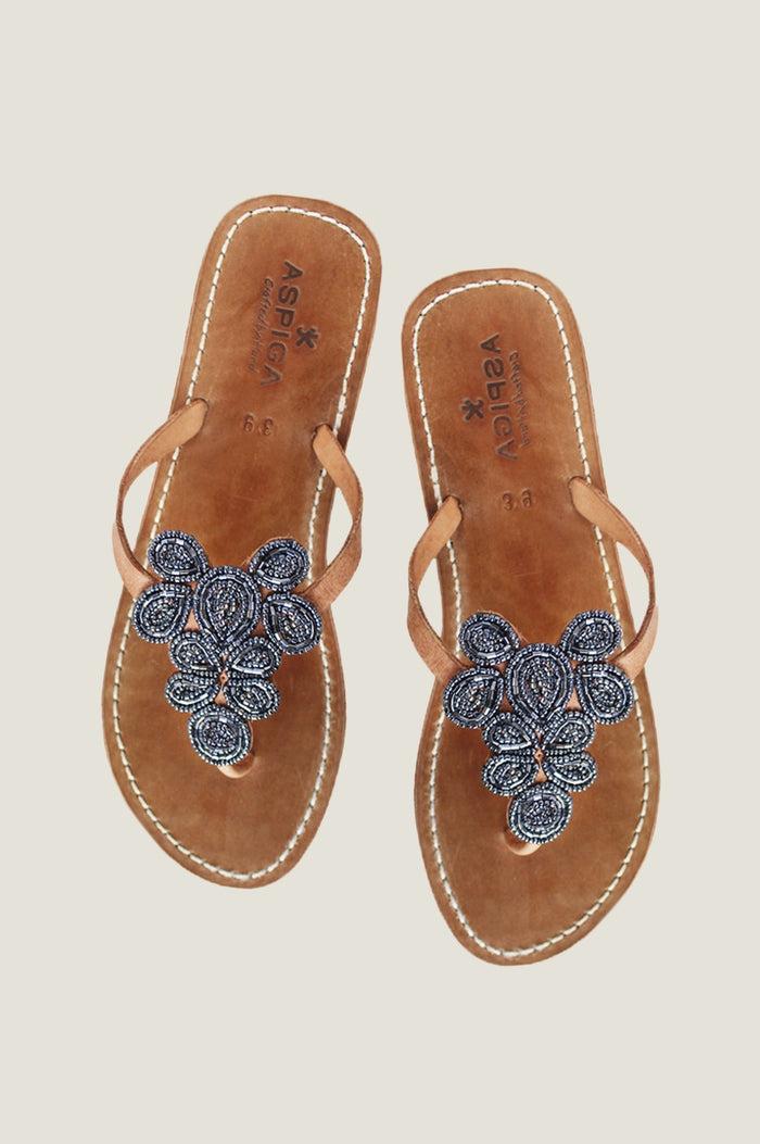 aspiga Mia Full Beaded Heel Sandals