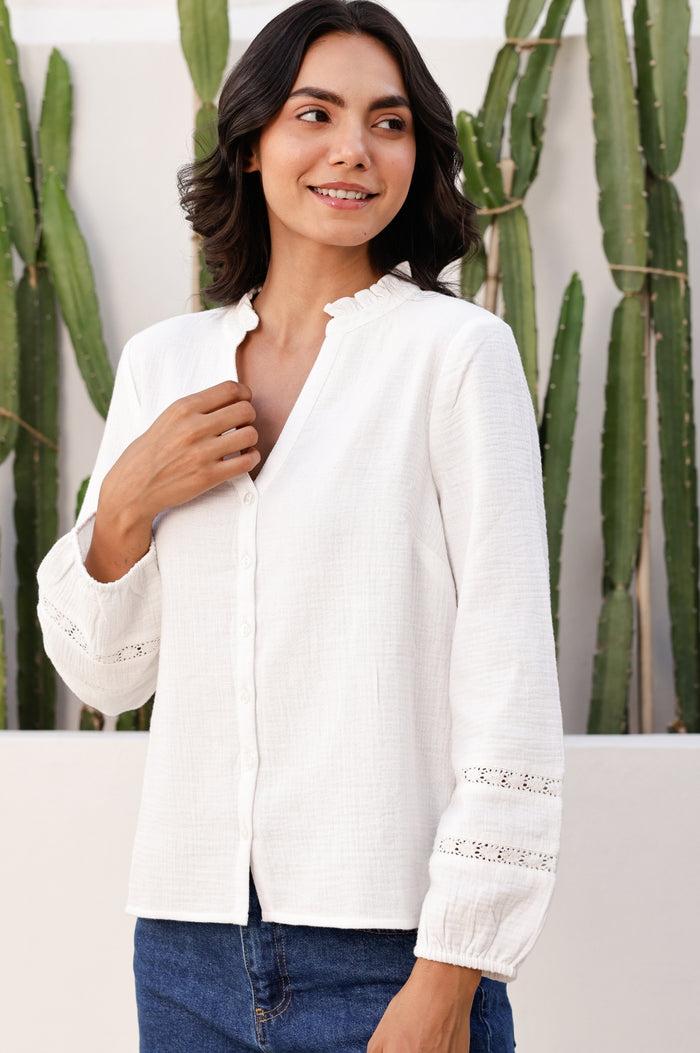 Aspiga Mina Organic Cotton Cheesecloth Blouse