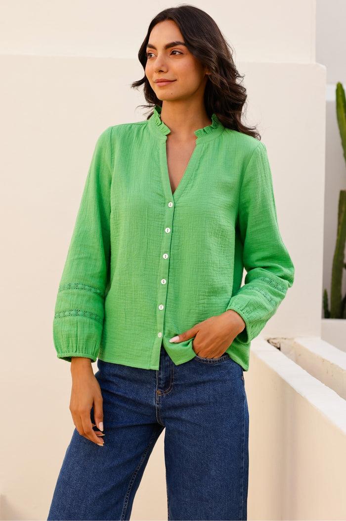 aspiga Mina Organic Cotton Cheesecloth Blouse