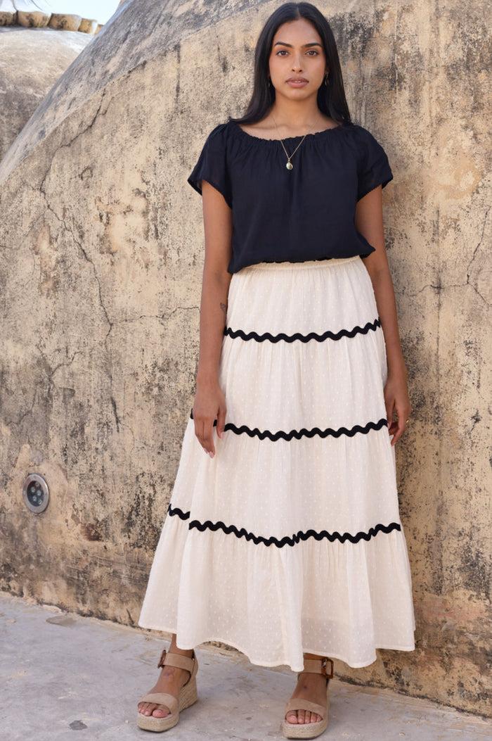 Aspiga Organic Cotton Dobby Ric Rac Skirt