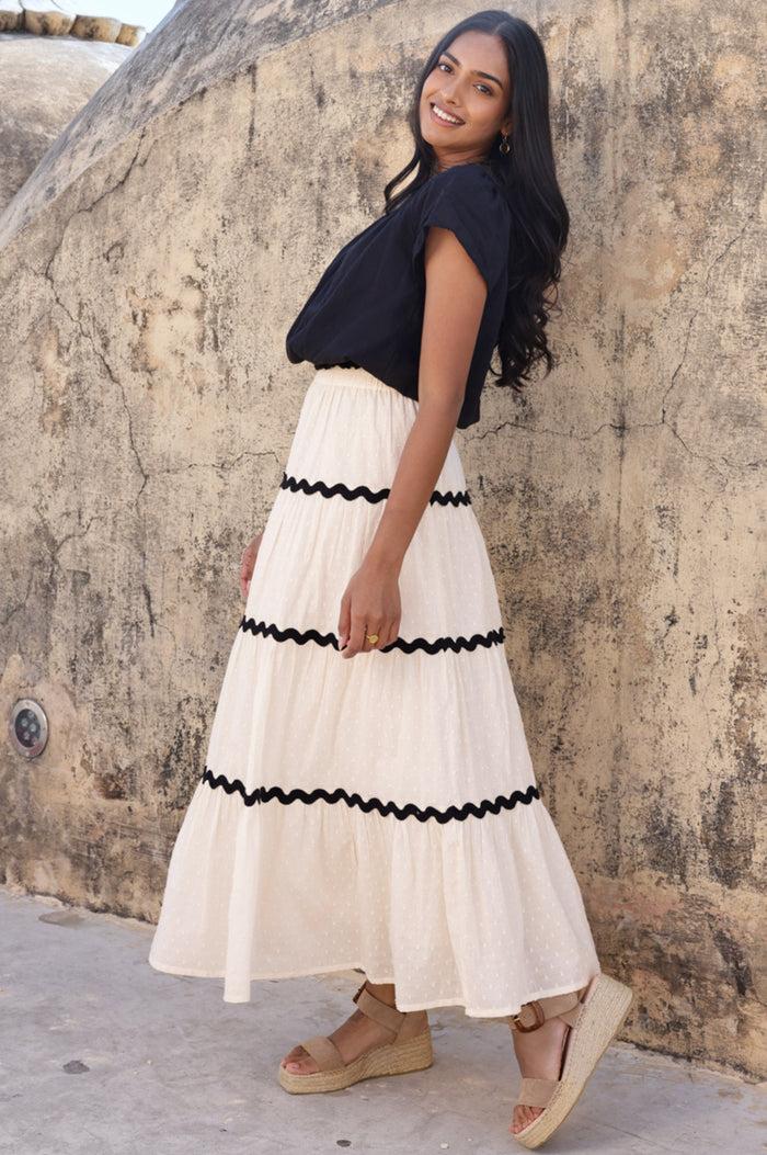 Aspiga Organic Cotton Dobby Ric Rac Skirt