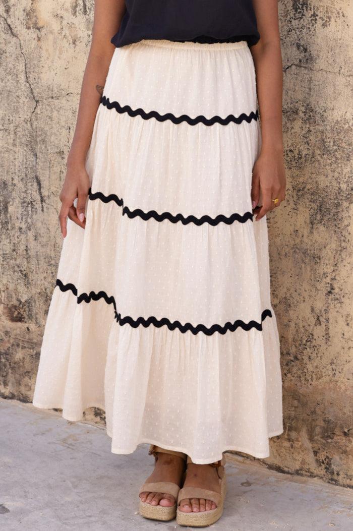 aspiga Organic Cotton Dobby Ric Rac Skirt