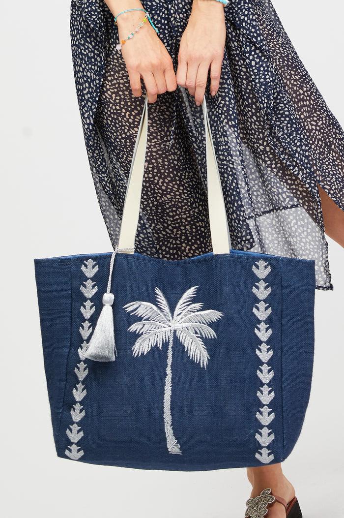 Aspiga Palm Tree Jute Beach Bag