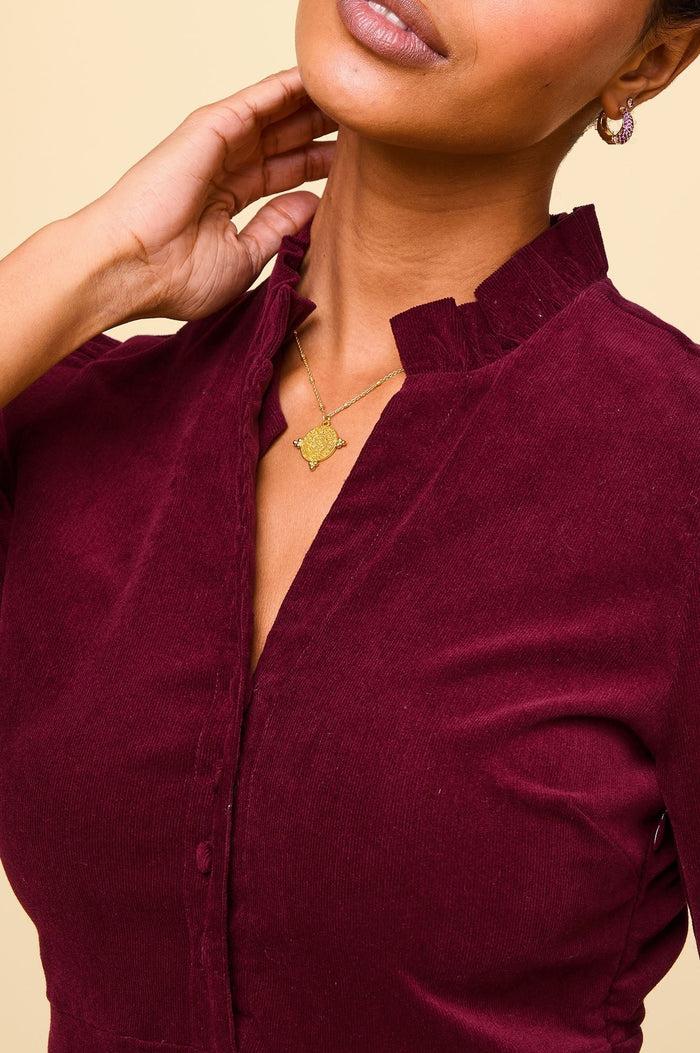 Aspiga Percy Short Stretch Corduroy Dress