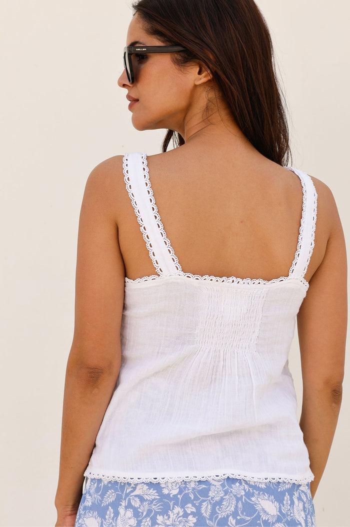 Aspiga Piper Lace Trim Top