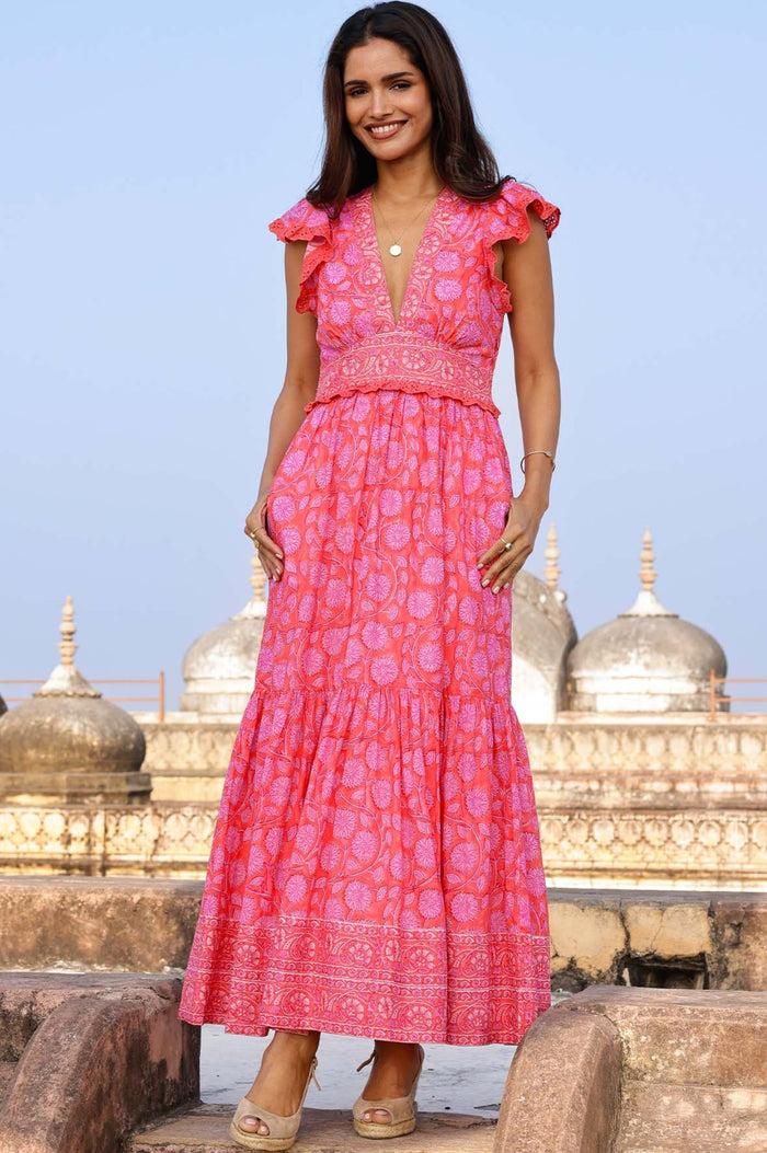 aspiga Pippa Block Print Dress