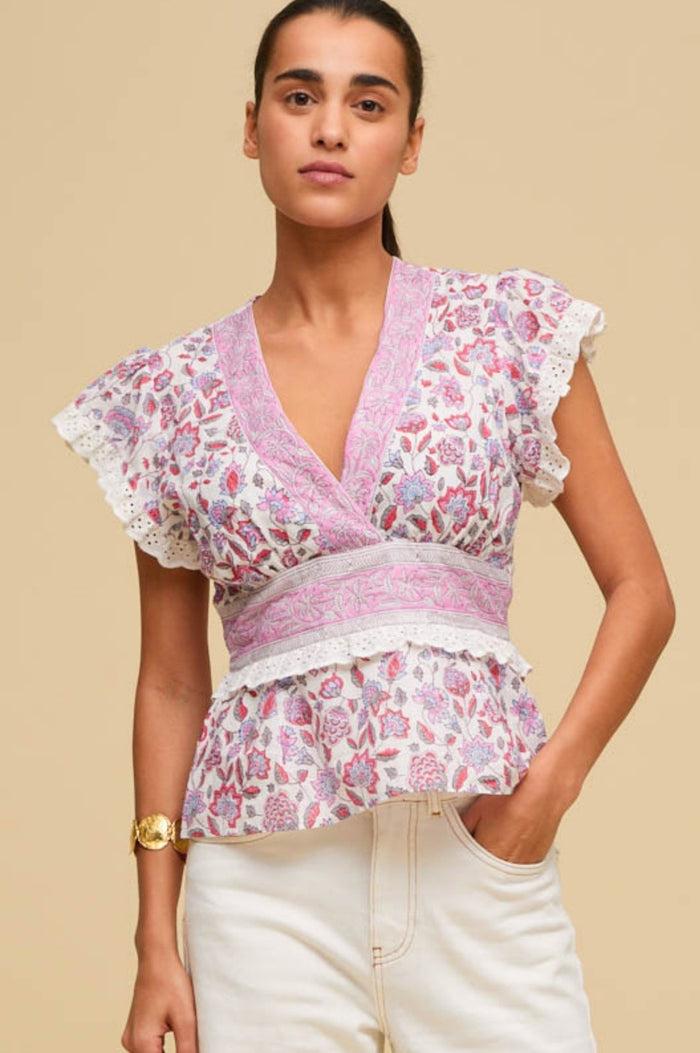 aspiga Pippa Block Print Top