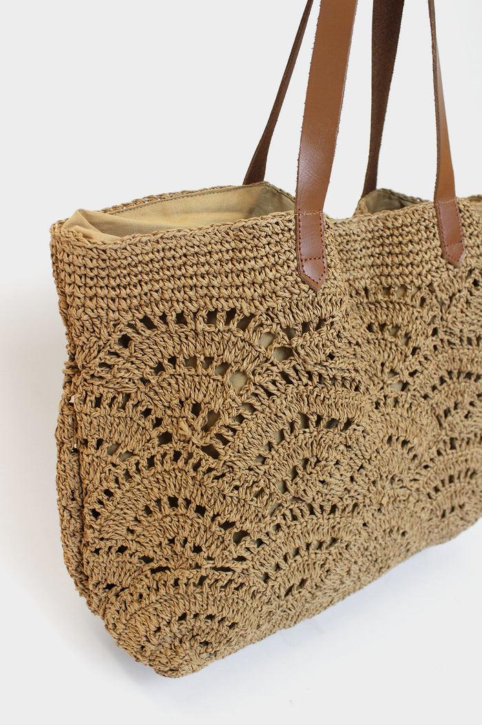Aspiga Raffia Crochet Beach Bag