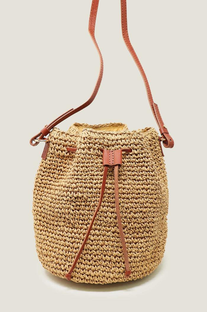 aspiga Raffia Crossbody Pouch Bag