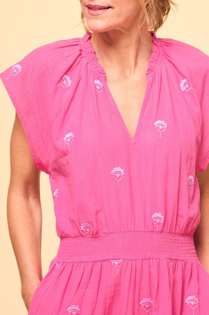 Aspiga Riley Embroidered Organic Cotton Dress