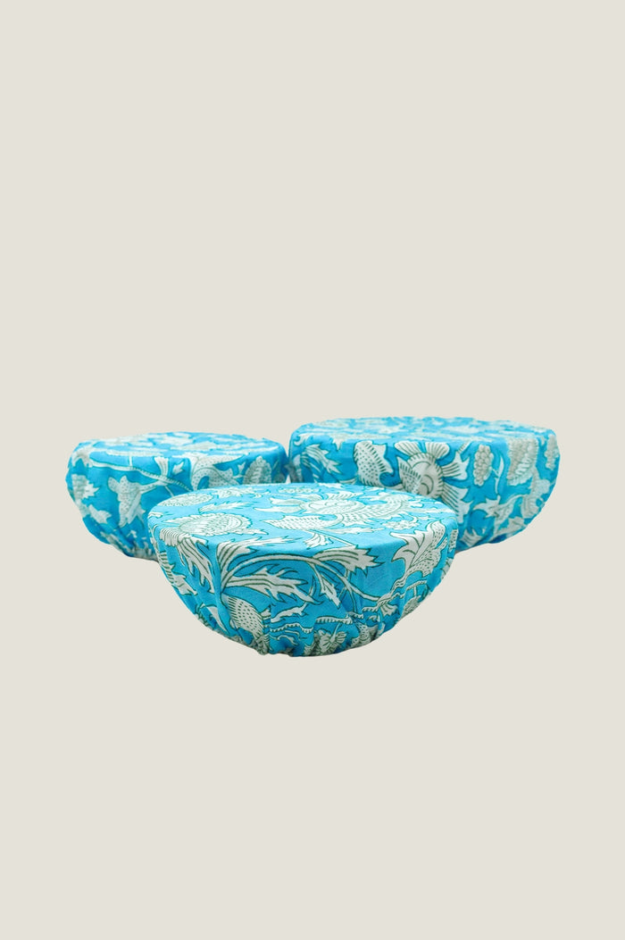 Aspiga Set Of 3 Block Print Bowl Covers