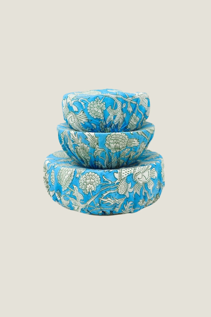 aspiga Set Of 3 Block Print Bowl Covers