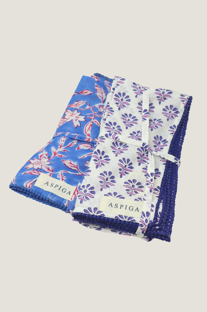 Aspiga Set Of 4 Block Print Napkins