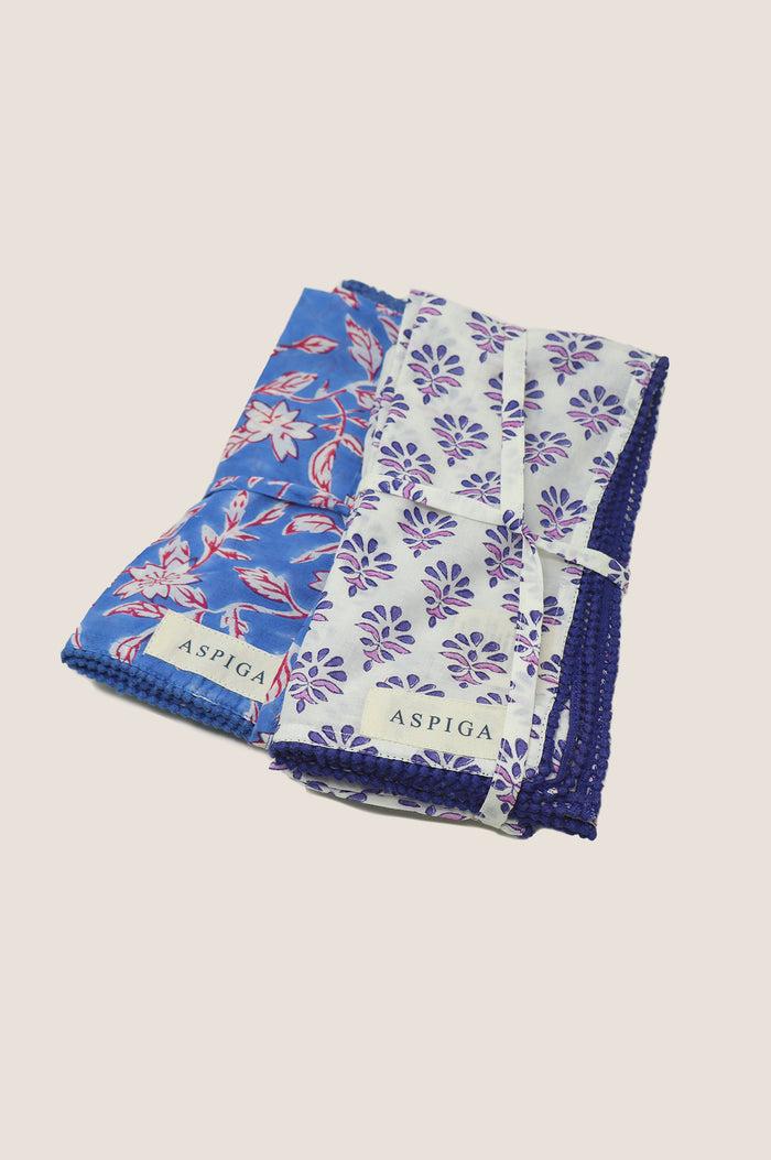 Aspiga Set Of 4 Block Print Napkins