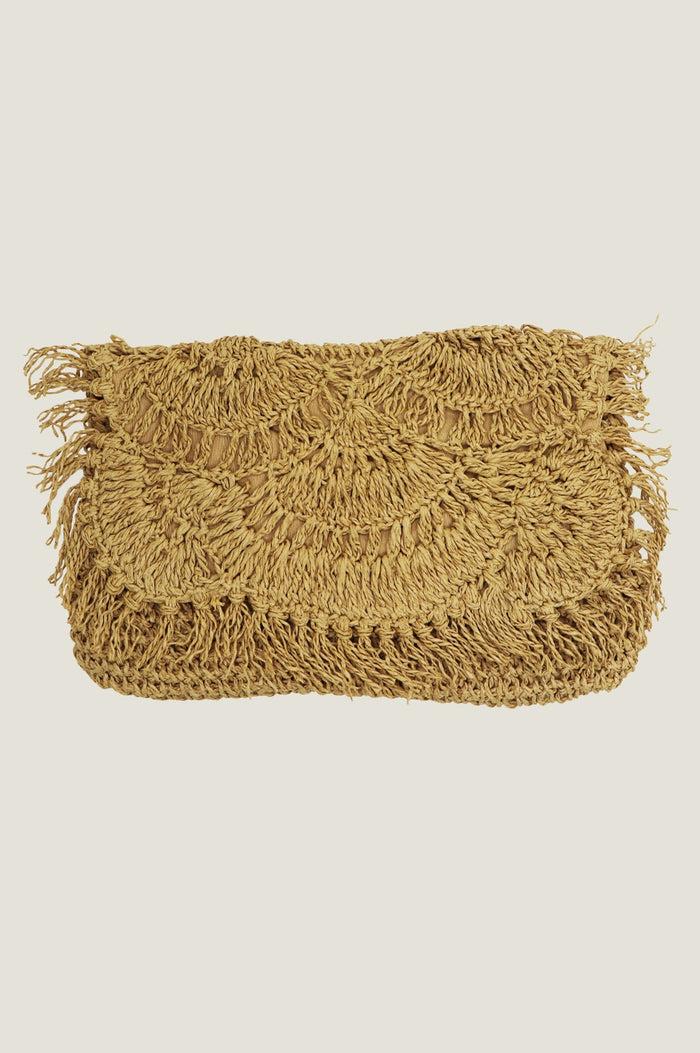 aspiga Sirene Raffia Clutch