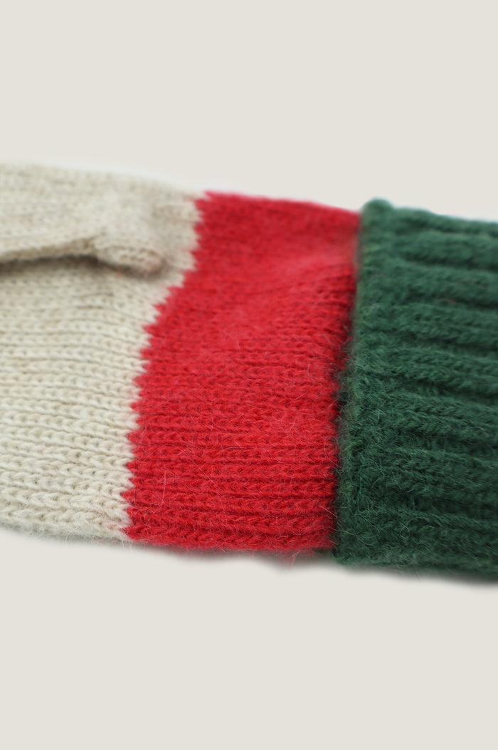 Aspiga Striped Wool & Cashmere Mittens