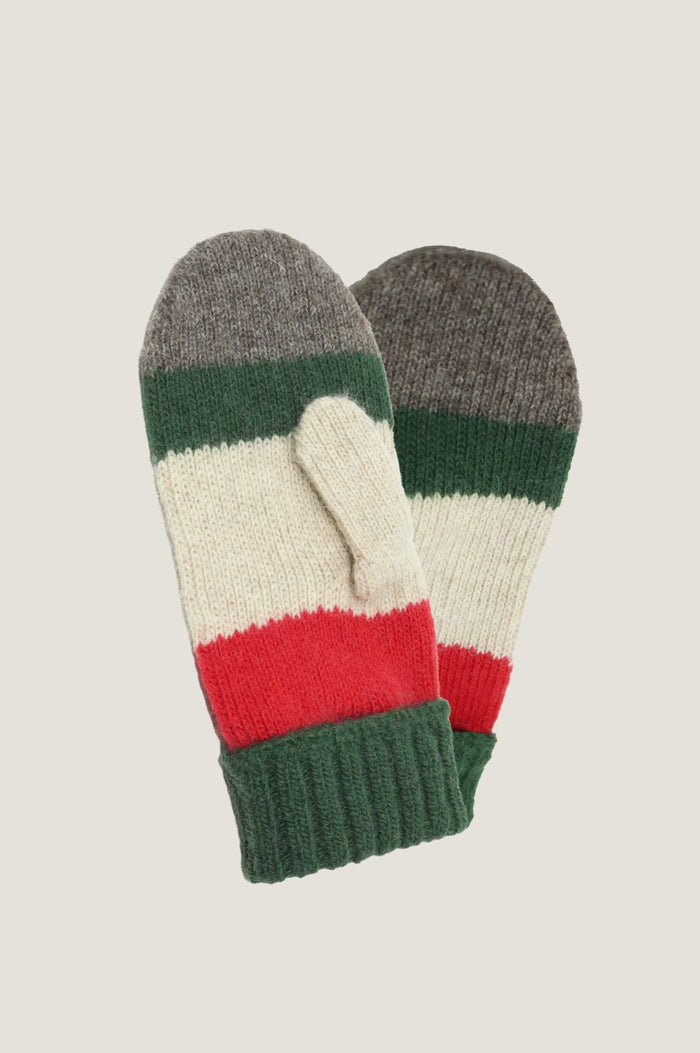 Aspiga Striped Wool & Cashmere Mittens