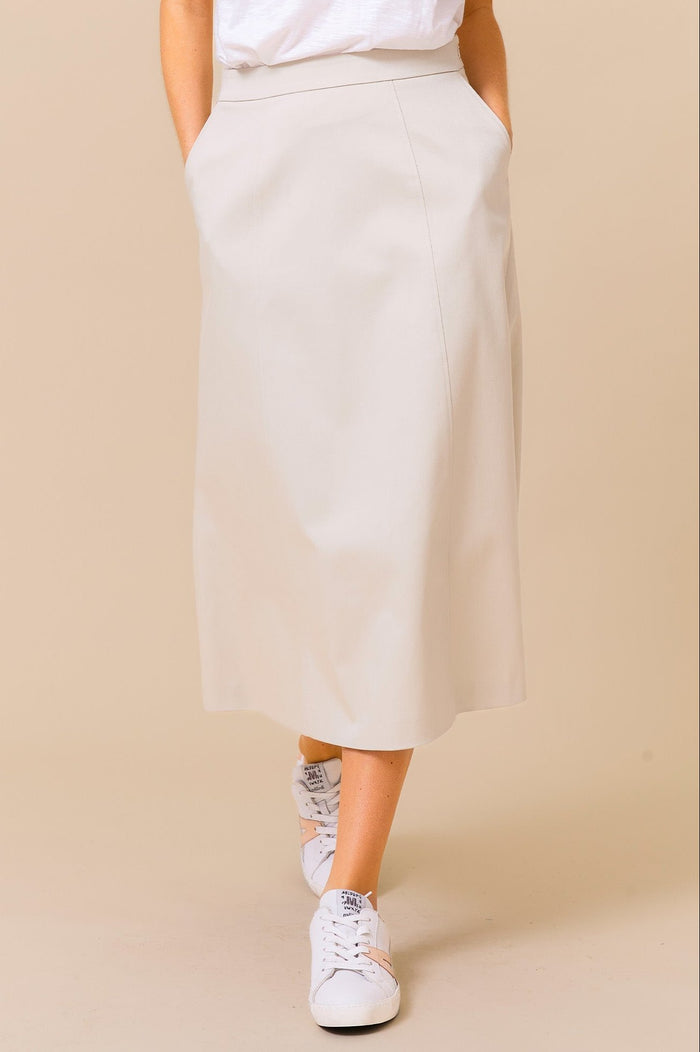 aspiga Susan Stretch Cotton Sateen Skirt