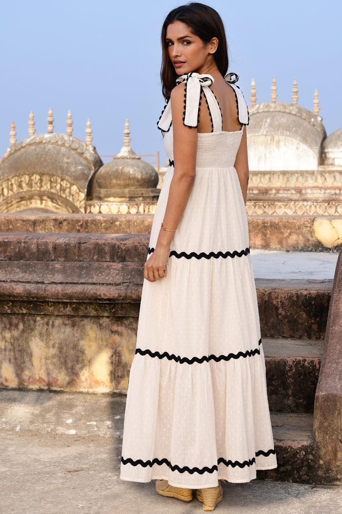 Aspiga Tabitha Organic Cotton Dobby Ric Rac Dress