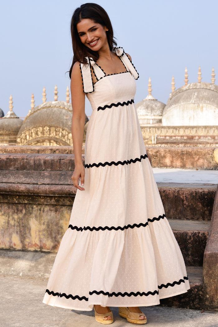 aspiga Tabitha Organic Cotton Dobby Ric Rac Dress