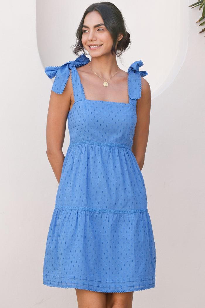 aspiga Tabitha Organic Cotton Dobby Short Dress