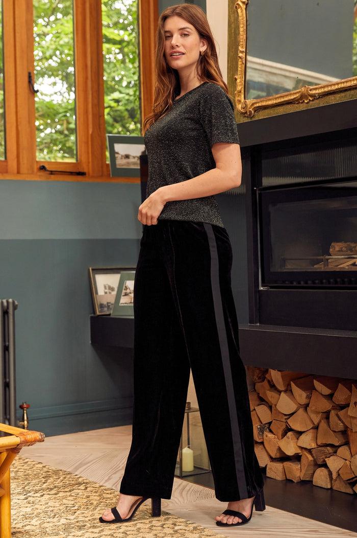 Aspiga Velvet Side Stripe Trousers