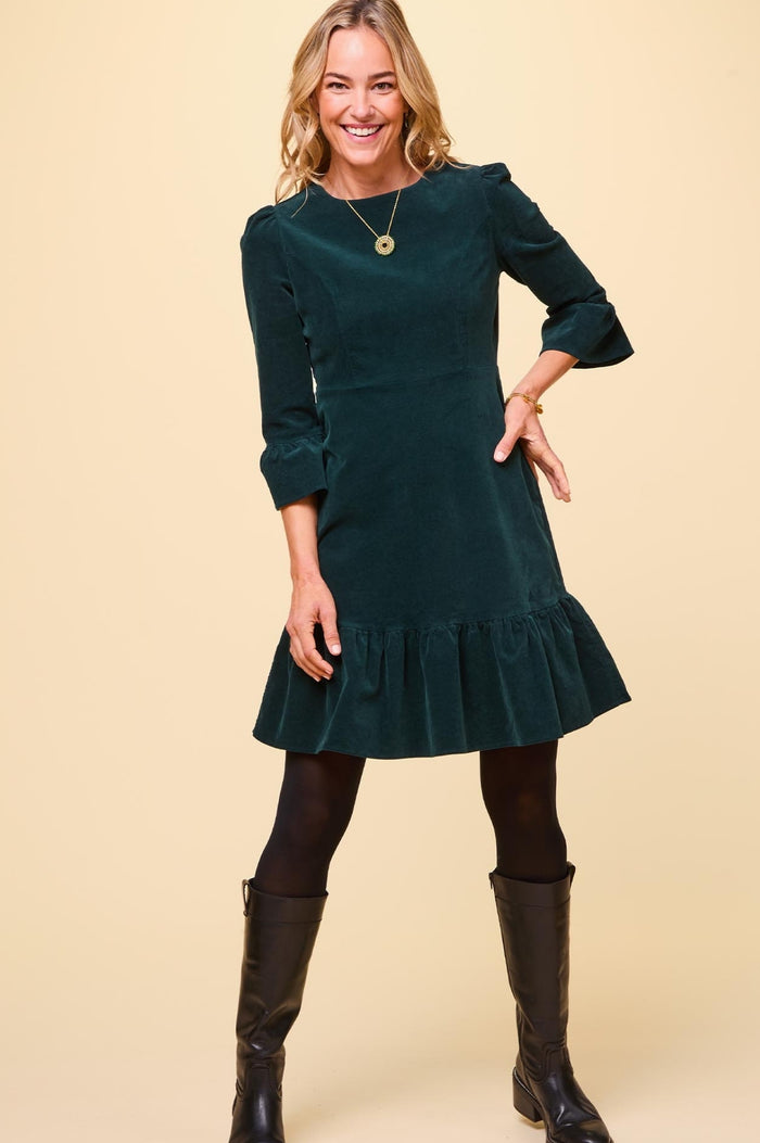 Aspiga Victoria Short Stretch Corduroy Dress