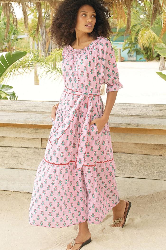 Aspiga Violet Block Print Dress