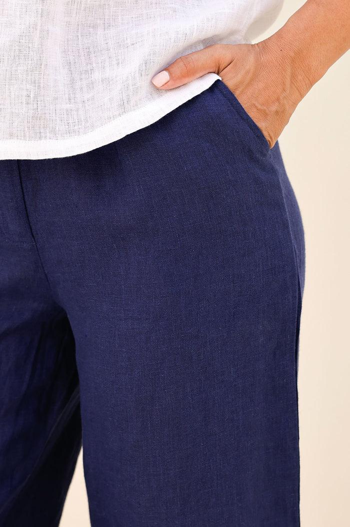 Aspiga Wide Leg Linen Cropped Trousers