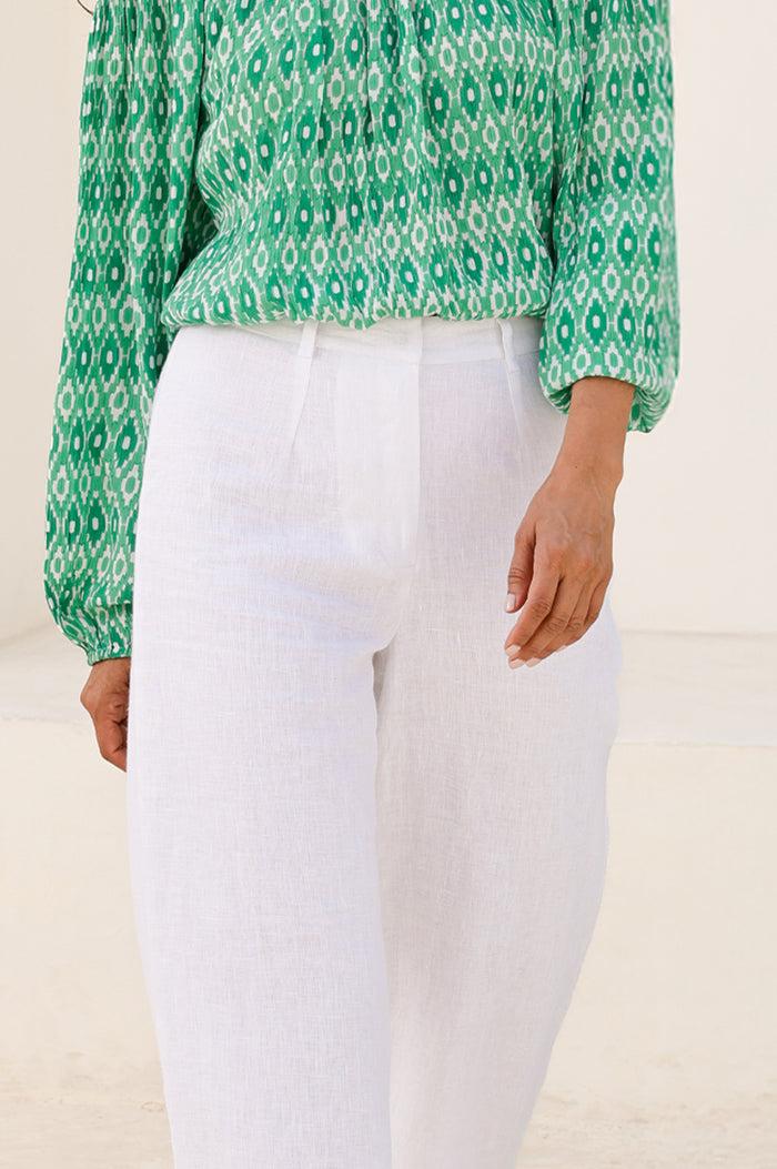 Aspiga Wide Leg Linen Cropped Trousers