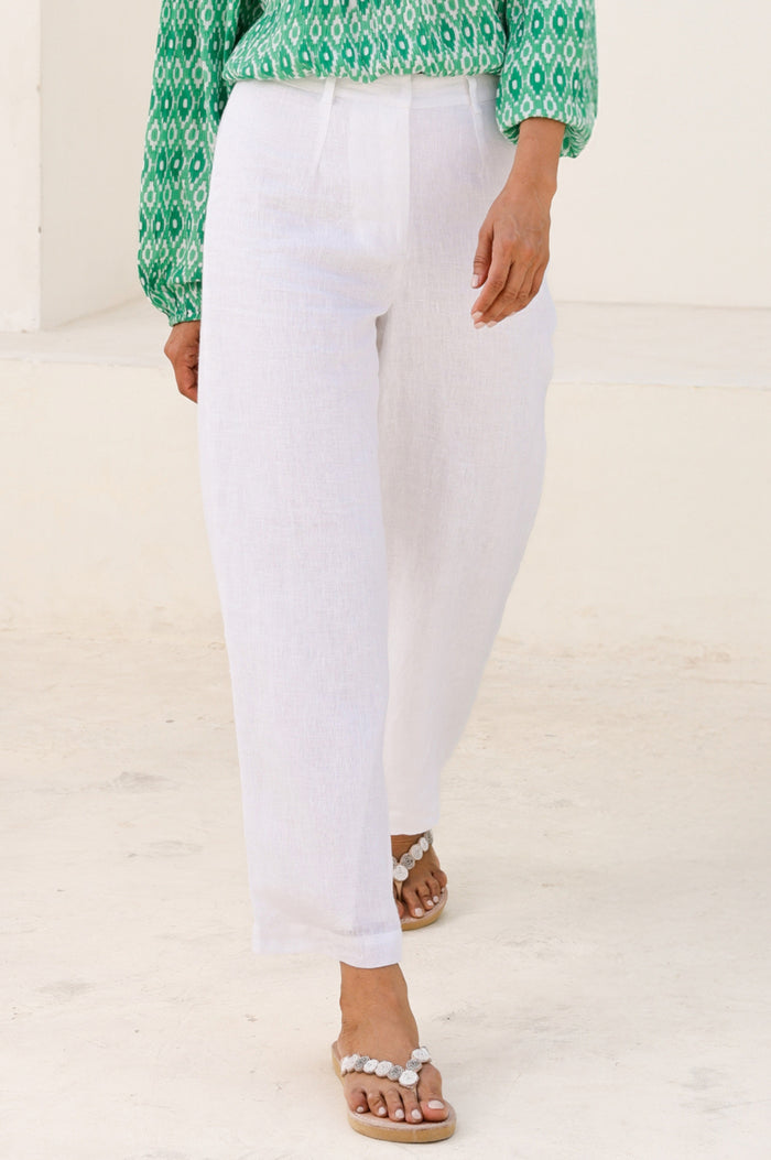 aspiga Wide Leg Linen Cropped Trousers