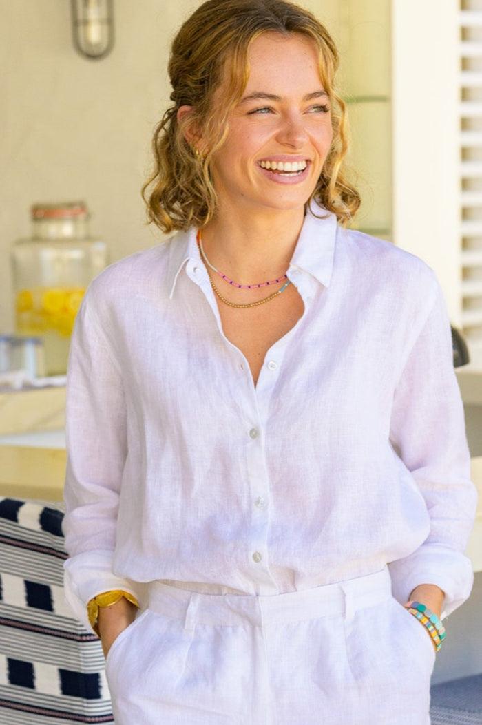 aspiga Women's Collared Linen Shirt