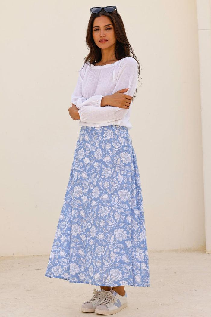 Aspiga Ilana Long Sleeve Frill Organic Cotton Gauze Top