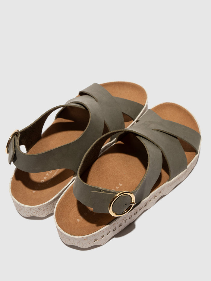 Asportuguesas Buckle Sandals CUSK KHAKI