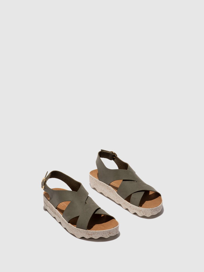 asportuguesas Buckle Sandals CUSK KHAKI