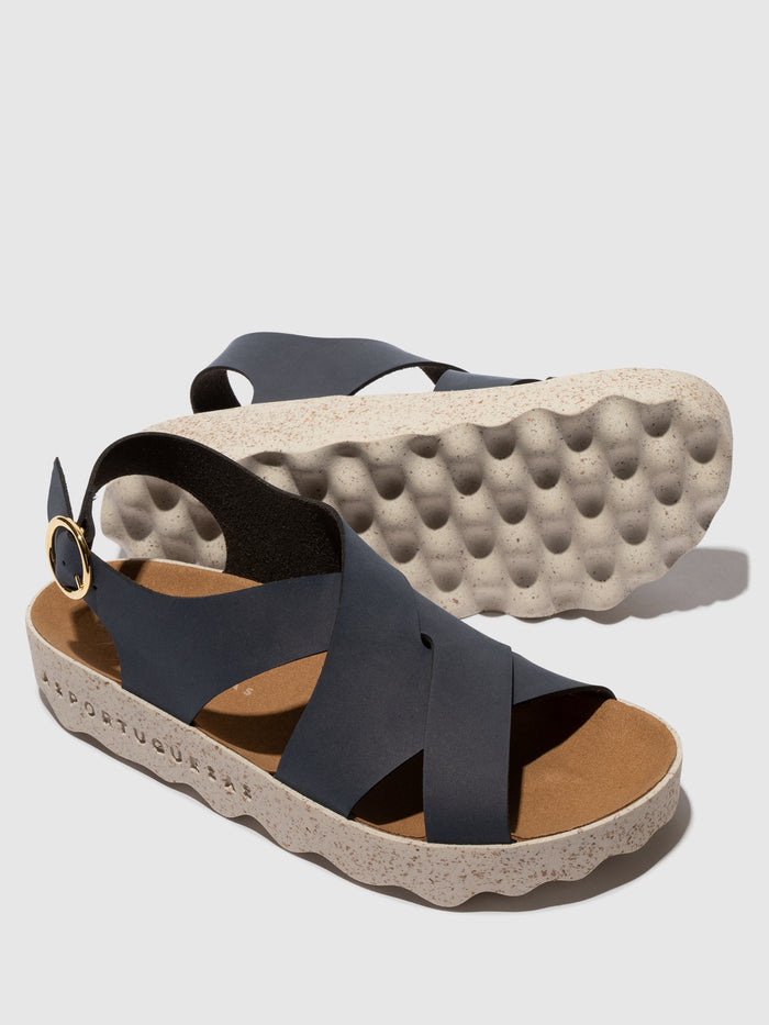 Asportuguesas Buckle Sandals CUSK NAVY