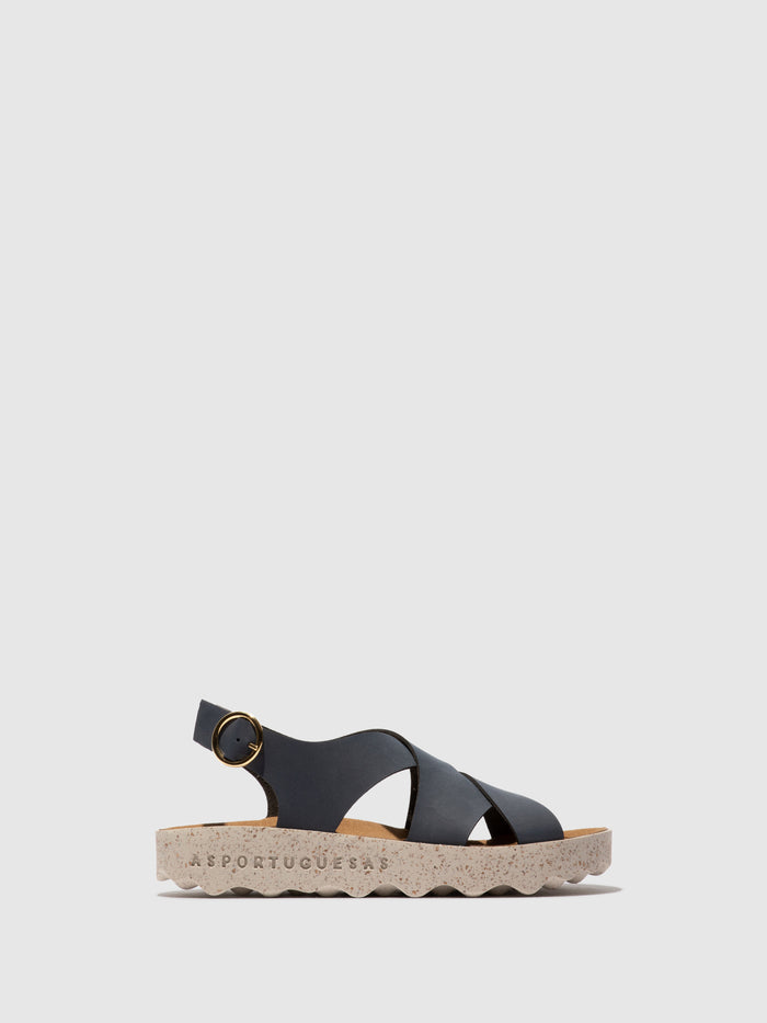 Asportuguesas Buckle Sandals CUSK NAVY