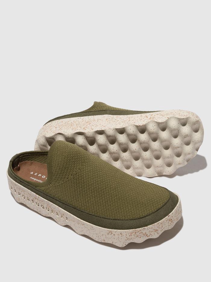 Asportuguesas Elasticated Mules COVE OLIVE